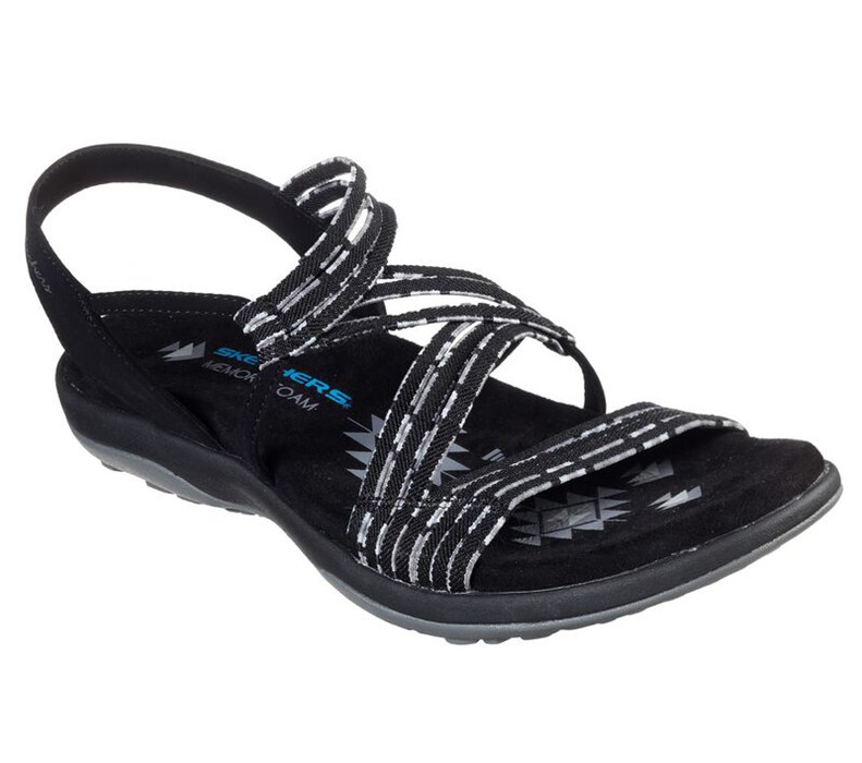 Skechers Reggae Slim - Stretch Appeal - Womens Sandals Black [AU-YP2903]